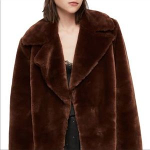 NWT AllSaints faux fur coat